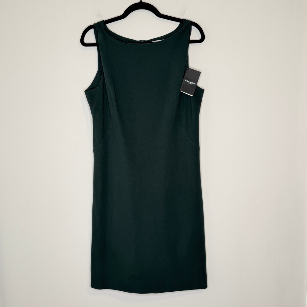 MM.LaFleur Lydia Dress Deep Forest Green Sheath Boat‎ Neck Size 16 LYDDPF16